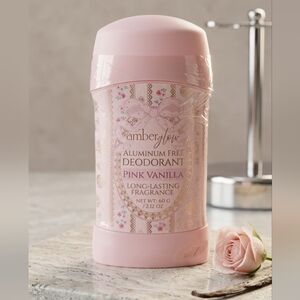 Amberglow Pink Vanilla Aluminum Free Deodorant Girly New